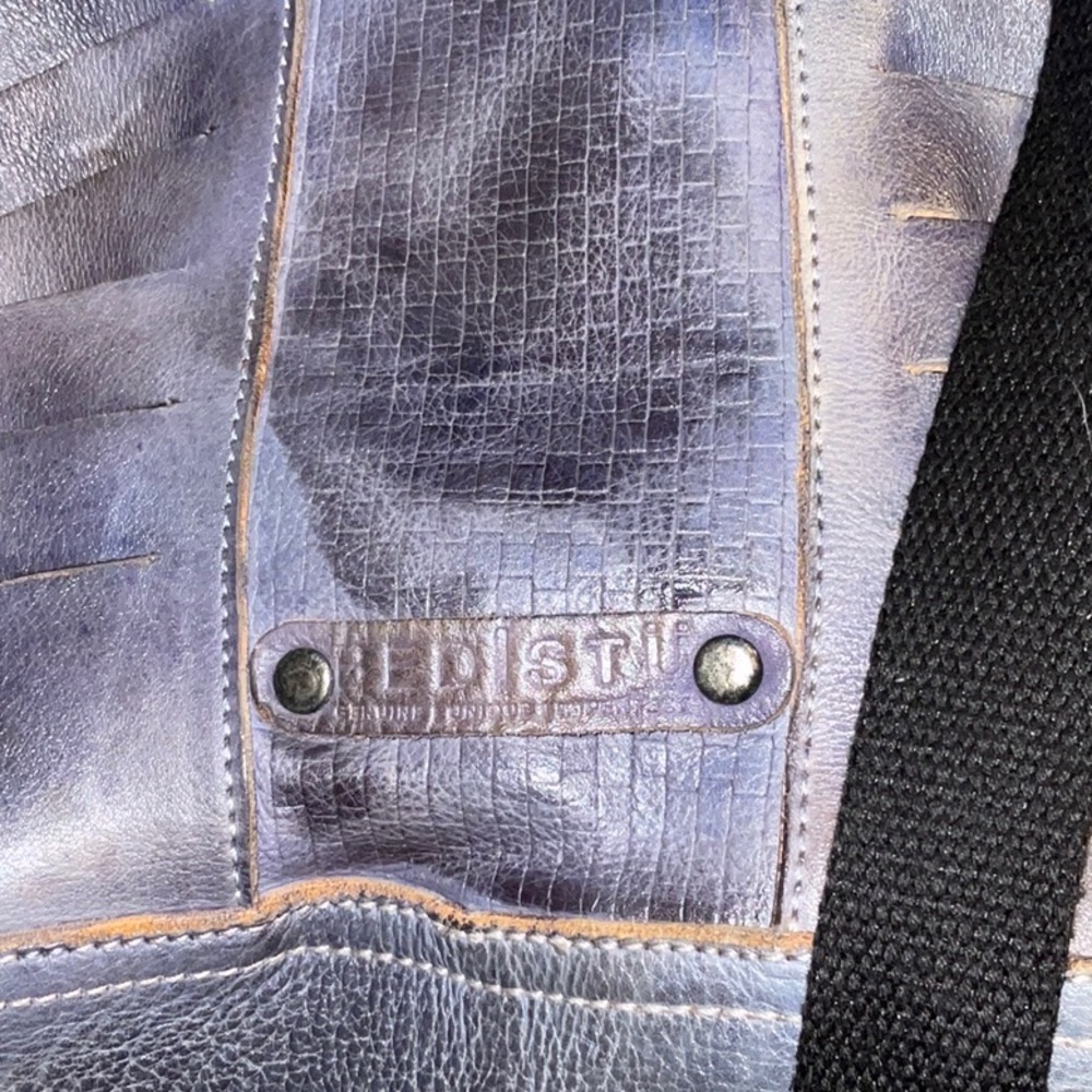 Bed stu Stylish Blue Leather Backpack - Picture 10 of 11